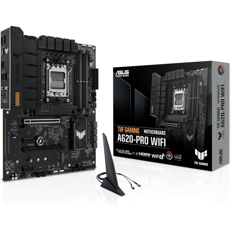 ASUS TUF Gaming A620-PRO Wi-Fi AMD A620 AM5 DDR5 ATX Motherboard