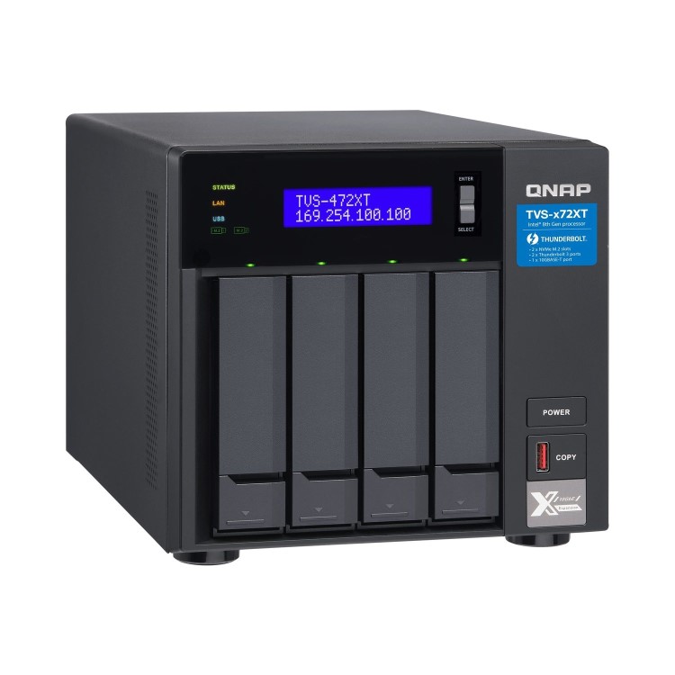 QNAP TVS-472XT-i3-4G 4 Bay Desktop Enc
