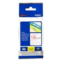 Brother Red on White 18mm Tape