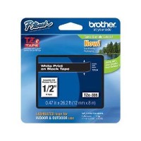 Brother TZE-335 12mm White on Black Tape