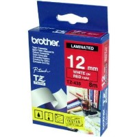 Brother TZE435 12mm White on Red Tape