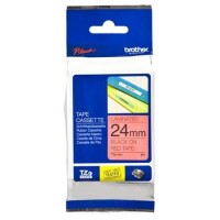 Brother TZe-451 Gloss Black on Red 24mm Labelling Tape