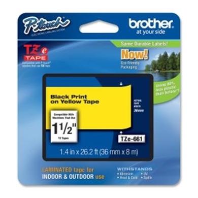 Brother TZE661 36mm Black on Yellow Tape