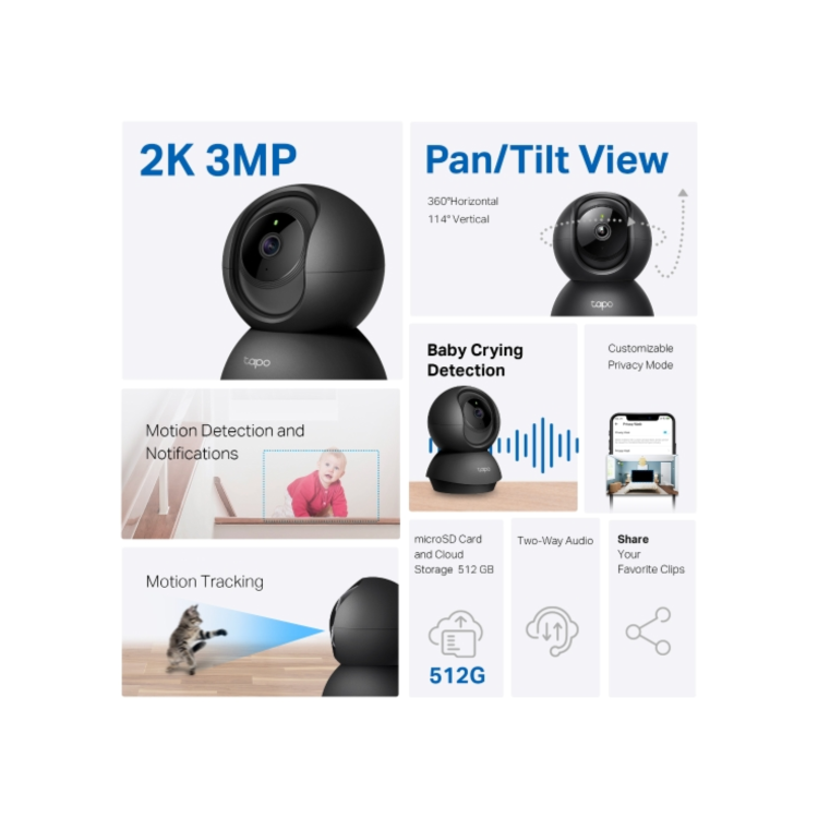 TP-Link Tapo C211 Pan Tilt Indoor Wi-Fi Camera