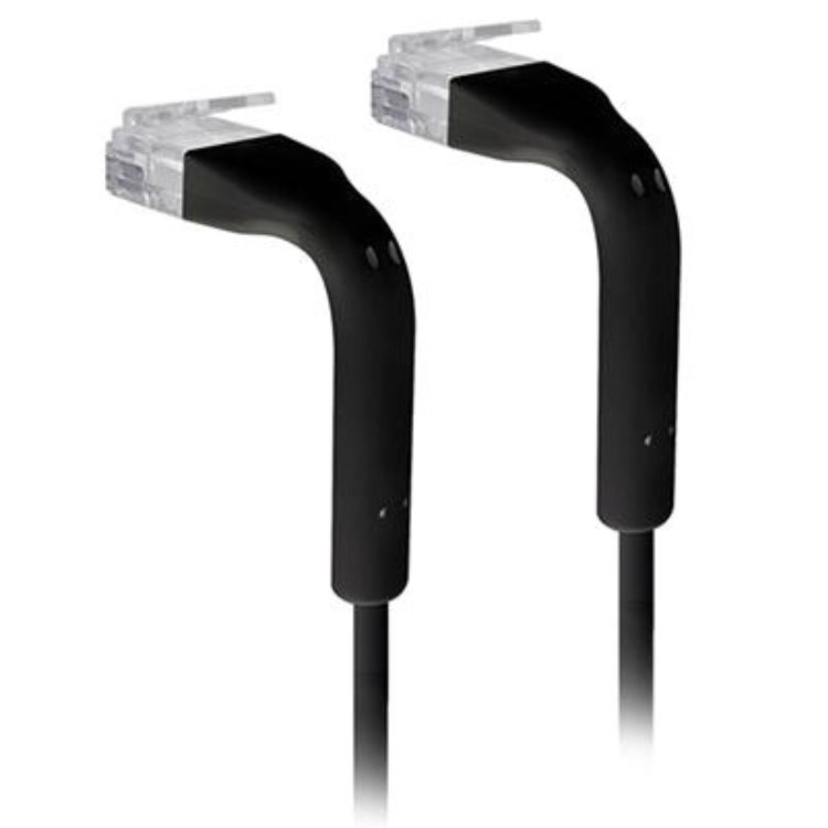 Ubiquiti UniFi CAT6 0.1m Ethernet Cable Patch Lead Bendable Booted RJ45 - Black