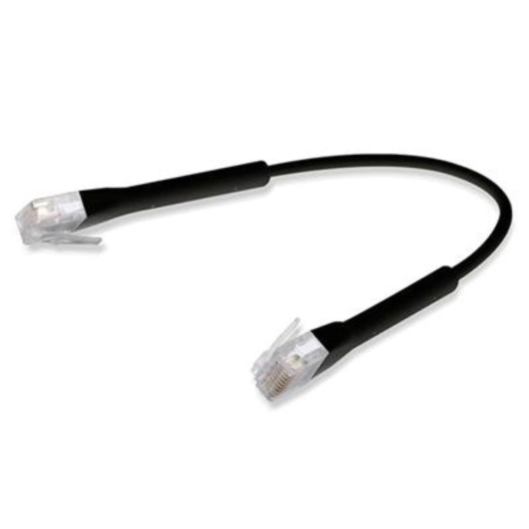 Ubiquiti UniFi CAT6 0.1m Ethernet Cable Patch Lead Bendable Booted RJ45 - Black