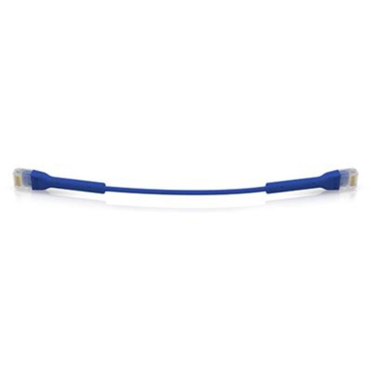 Ubiquiti UniFi CAT6 0.1m Ethernet Cable Patch Lead Bendable Booted RJ45 - Blue