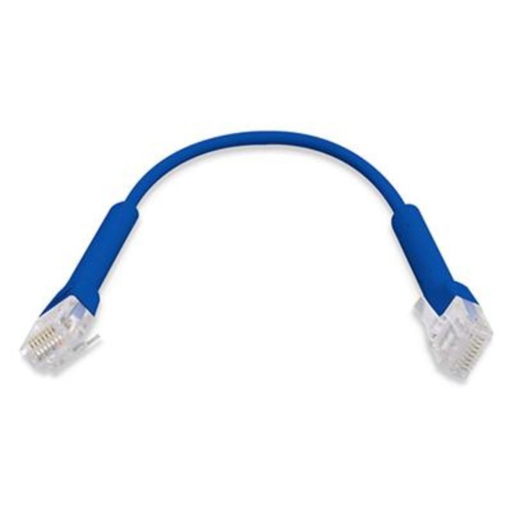 Ubiquiti UniFi CAT6 0.1m Ethernet Cable Patch Lead Bendable Booted RJ45 - Blue