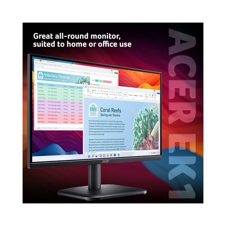 Acer EK1 EK221QH 22" VA Full HD 100Hz AMD FreeSync Monitor