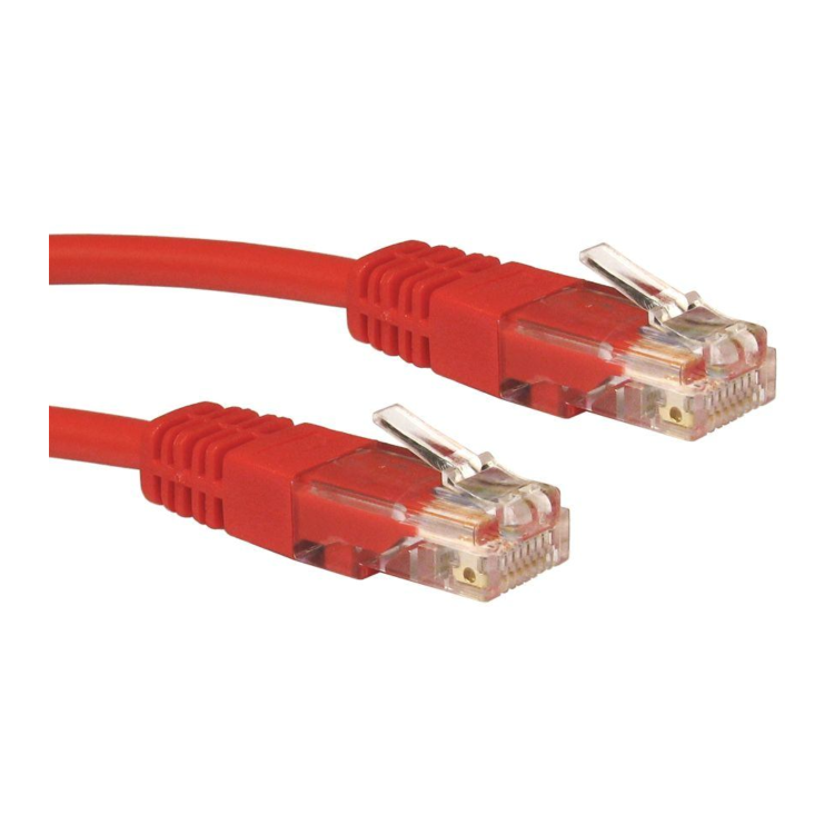 OEM 10 Meter CAT5e UTP PVC Moulded Cable Red