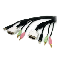 6 ft DVIUSBAudio KVM Switch Cable