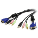 USBVGA4N1A6 6 ft 4-in-1 USB VGA Audio and Microphone KVM Switch Cable