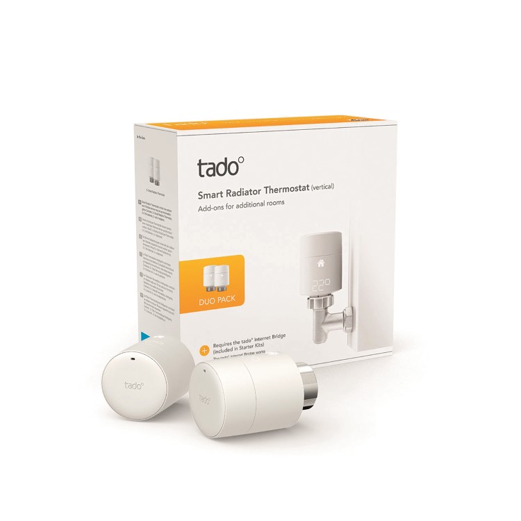 tado° Add-on Smart Radiator Thermostat Vertical Mounting Duo Pack