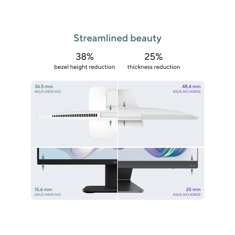 ASUS V400 Intel Core i5 13420H 8GB RAM 512GB SSD 23.8 Inch Windows 11 All-in-One PC