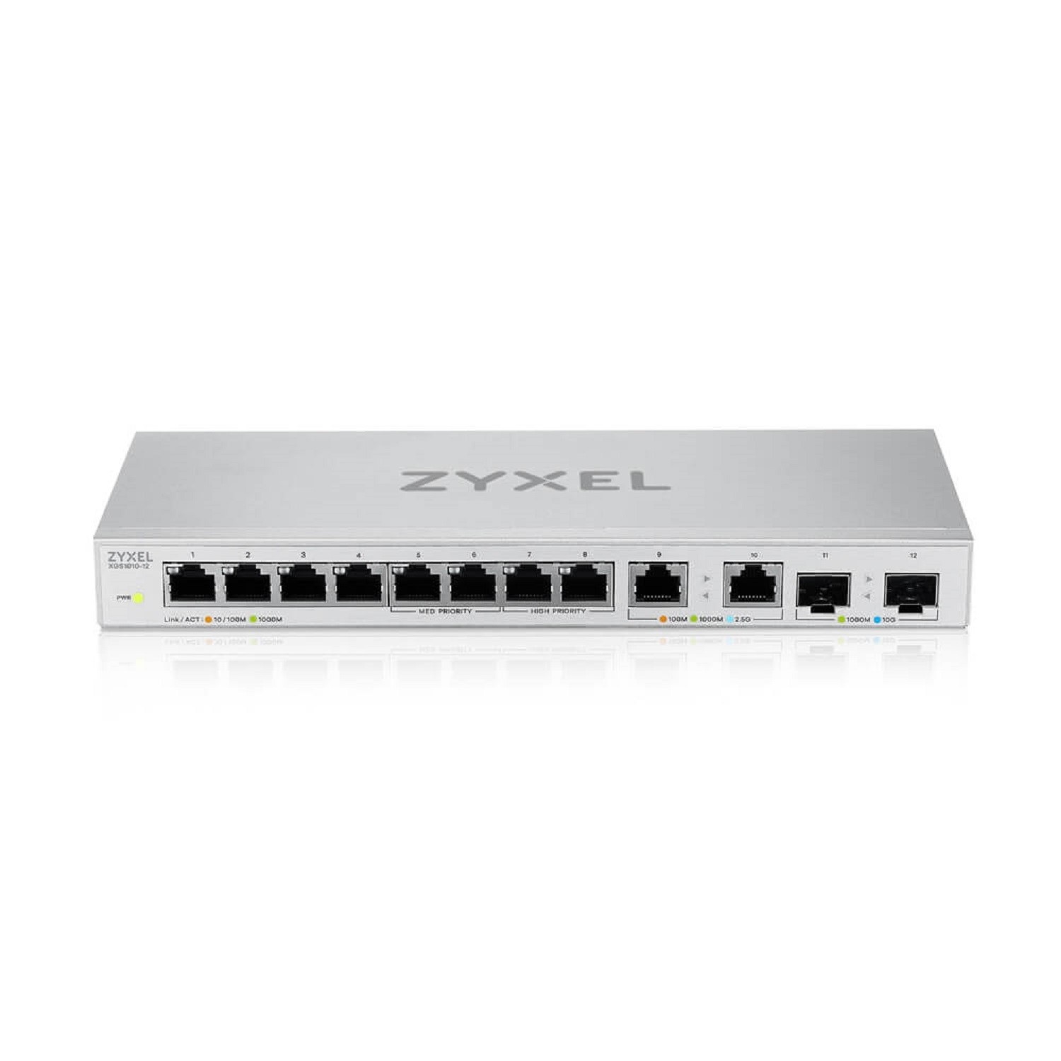 Zyxel Grey 12 Ports With 2-Port 2.5G And 2-Port 10G Sfp+ Unmanaged Multi-Gigabit Switch