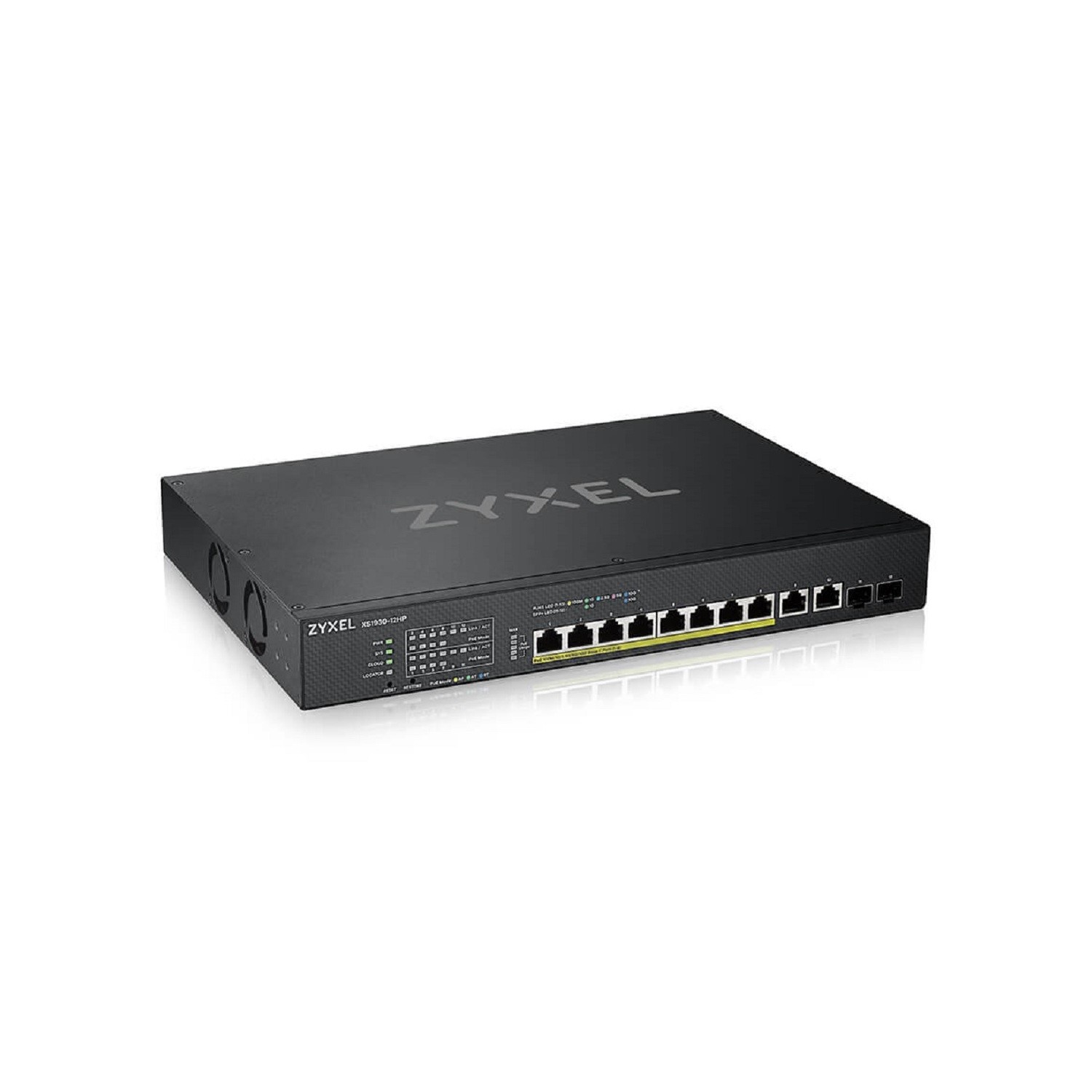 Zyxel Black Xs1930-12Hp 8-Port Smart Managed Rackmount 10-Gigabit Poe+ Switch