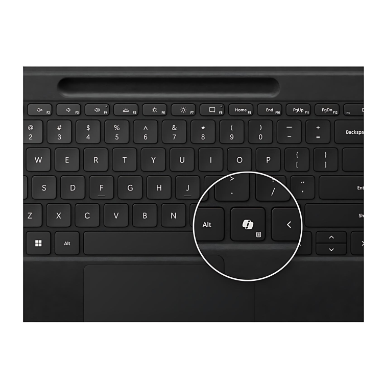 Microsoft Surface Pro Flex Keyboard with Slim Pen Storage and Charging Tray Black