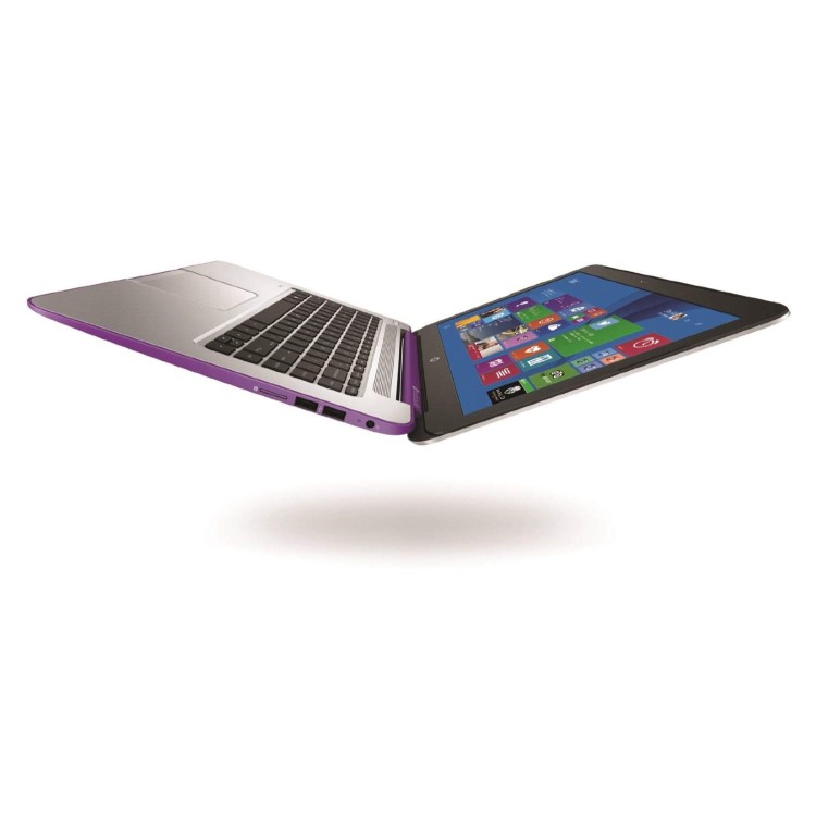 HP Stream 14 Quad Core 2GB 32GB SSD 14 inch Windows 8.1 Laptop in Purple & Silver
