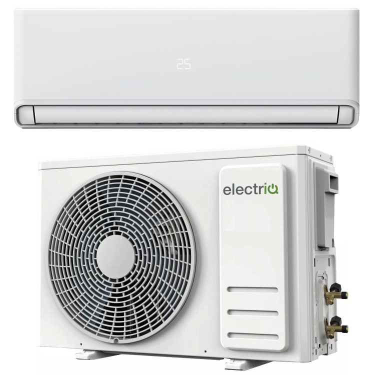 electriQ Easy-Fit 12000 BTU A++ WiFi Smart Wall Mounted Air Conditioner with Heat Pump - 4m Pipe Kit Included