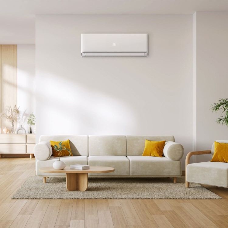 electriQ Easy-Fit 12000 BTU A++ WiFi Smart Wall Mounted Air Conditioner with Heat Pump - 4m Pipe Kit Included