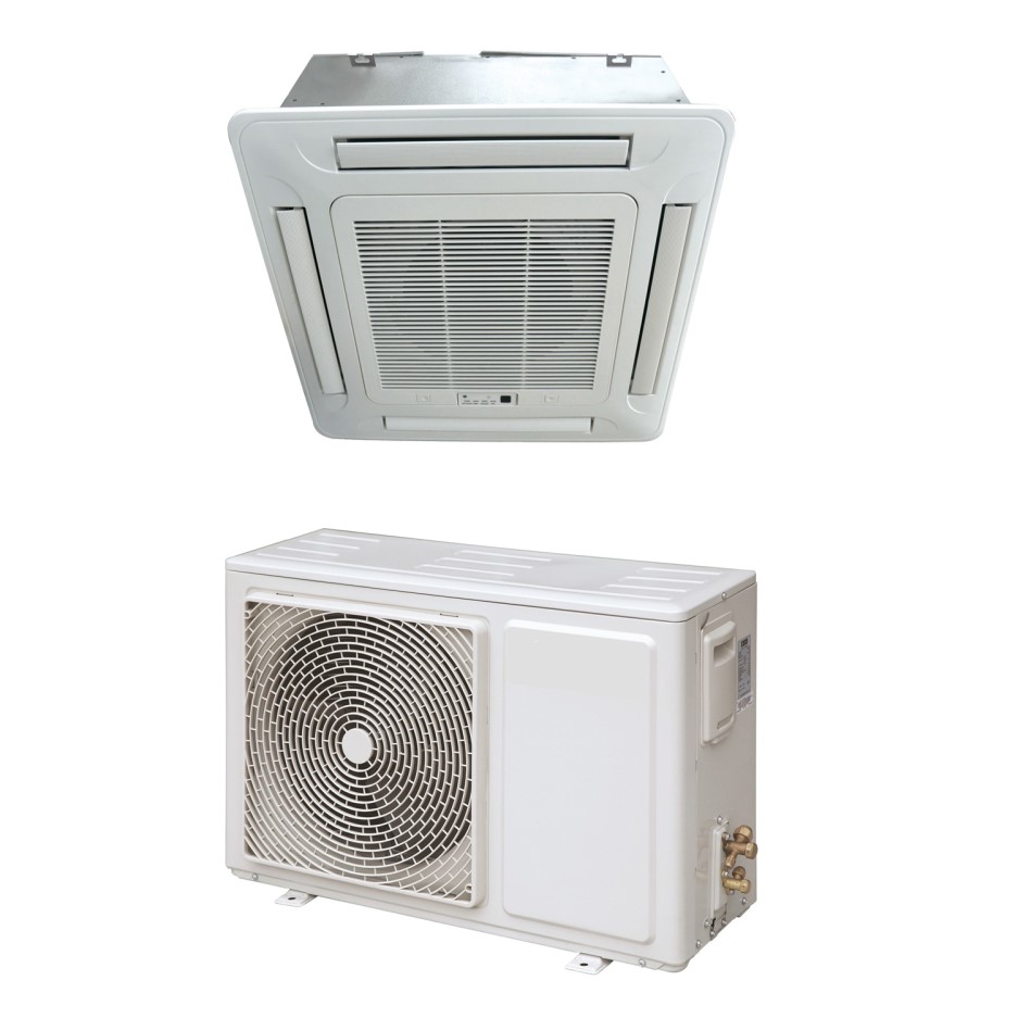 18000 Btu Compact Ceiling Cassette Air Conditioner 5kw With Heat