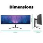 GRADE A2 - electriQ 49" VA 5K 240Hz 1ms Super UltraWide Curved Gaming Monitor
