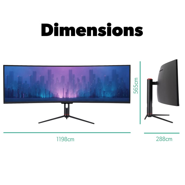 GRADE A2 - electriQ 49" VA 5K 240Hz 1ms Super UltraWide Curved Gaming Monitor