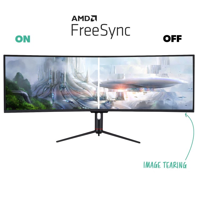 GRADE A2 - electriQ 49" VA 5K 240Hz 1ms Super UltraWide Curved Gaming Monitor