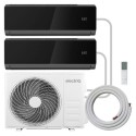 iQool-2MS9K9KB electriQ iQool Multi-Split 2 x 9000 BTU Smart Wall Mounted Split Heat Pump Air Conditioner - Pipe Kits Included - Black