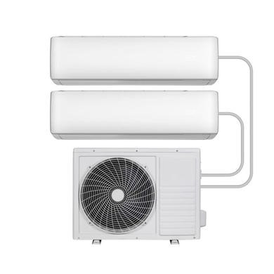 electriQ Iqool Multi-Split 2 x 9000 BTU Smart Wall Mounted Heat Pump Air Conditioner Bundle - Two Indoor Units Single Outdoor Unit and Pipe Kits Included