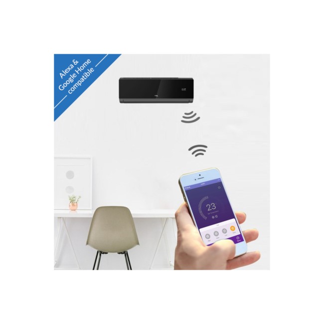electriQ Iqool Multi-Split 3 x 9000 BTU Smart Wall Mounted Heat Pump Air  Conditioner Bundle - Three Indoor Units Single Outdoor Unit and Pipe Kits  Included - Black on Servers Direct