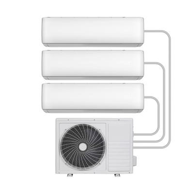 electriQ Iqool Multi-Split 3 x 9000 BTU Smart Wall Mounted Heat Pump Air Conditioner Bundle - Three Indoor Units Single Outdoor Unit and Pipe Kits Included