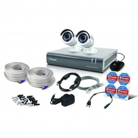 Box Open Swann DVR4-4550 4 Channel HD 1080p Digital Video Recorder with 2 x PRO-T853 1080p Cameras & 1TB Hard Drive