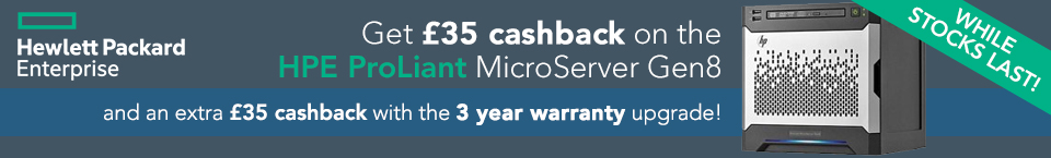 HPE ProLiant Microserver Gen8 Cashback Offer