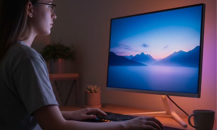 LowBlue mode and Flicker-free easy-on-the eyes viewing