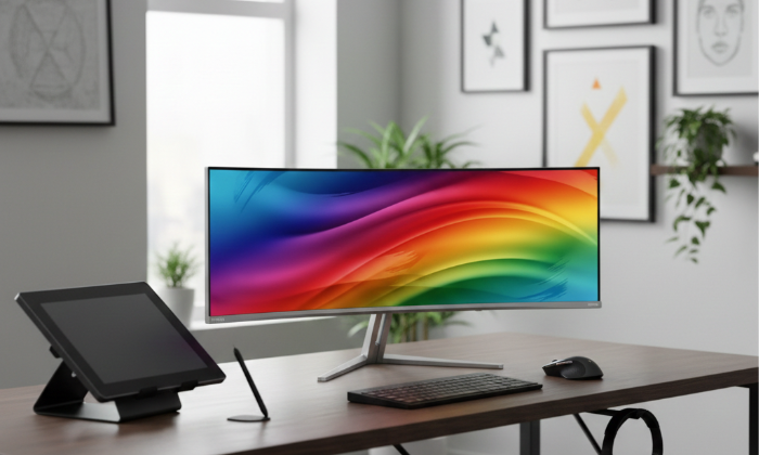 True 10-bit display reproduces smoother gradients on visuals